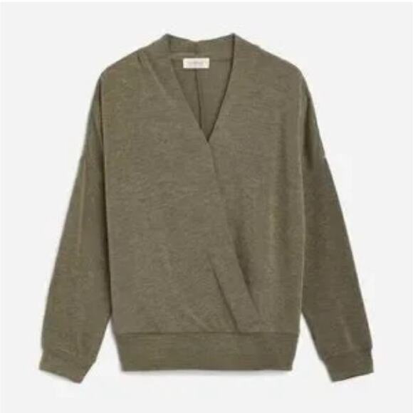 Kaileigh Sweaters - Kaileigh Green Faux Wrap Sweater, Long Sleeve, V Neck, Size M, NWOT